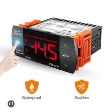 Load image into Gallery viewer, Elitech E-1000 Temperature Controller Thermostat, Automatic Switch Cooling and Heating, with Lighting Output, Touch Key, With NTC Temperature Probe Sensor
