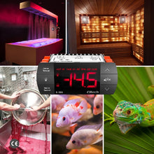 Load image into Gallery viewer, Elitech E-1000 Temperature Controller Thermostat, Automatic Switch Cooling and Heating, with Lighting Output, Touch Key, With NTC Temperature Probe Sensor