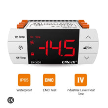 Load image into Gallery viewer, Elitech EK-3020 Two-way Output Digital Temperature Controller Cooling and Defrostin Output, with Temperature Probe Sensor, Touch-key Temperature Controller for Cold storage and Freezer,