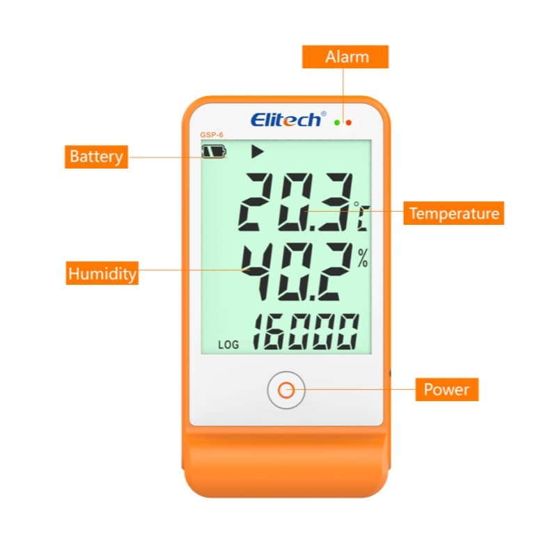 GSP-6 USB temperatura umidità Data Logger with16000 punti capacità