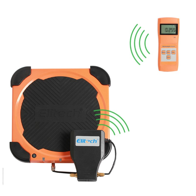 Elitech LMC-300 Refrigerant Scale Digital HVAC Recovery Weight Scale with Charging Valve 220Lbs/100Kg