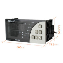 Load image into Gallery viewer, Elitech MTC-6040 Temperature and Humidity Controller with Cooling, Fan, Humidity/ Lighting/ Alarm Control Output, with Temperature Probe Sensor and Humidity Probe Sensor