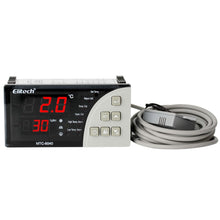 Load image into Gallery viewer, Elitech MTC-6040 Temperature and Humidity Controller with Cooling, Fan, Humidity/ Lighting/ Alarm Control Output, with Temperature Probe Sensor and Humidity Probe Sensor