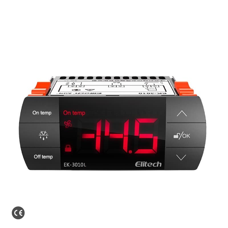 Elitech EK-3010L Two-way Output Digital Temperature Controller Heating or Cooling Mode With Lighting Output, Temperature Probe Sensor Input, Touch-key