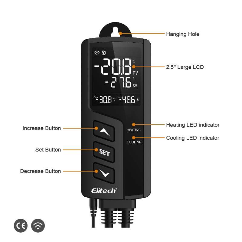 Elitech STC-1000WiFi Temperature Controller Thermostat Automatic Switc –  ElitechUK