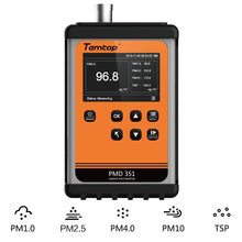 Load image into Gallery viewer, Temtop PMD 351 Aerosol Monitor Handheld Particle Counter, PM1.0, PM2.5, PM4.0, PM10,TSP Monitor, With USB or RS-232 Communication Type