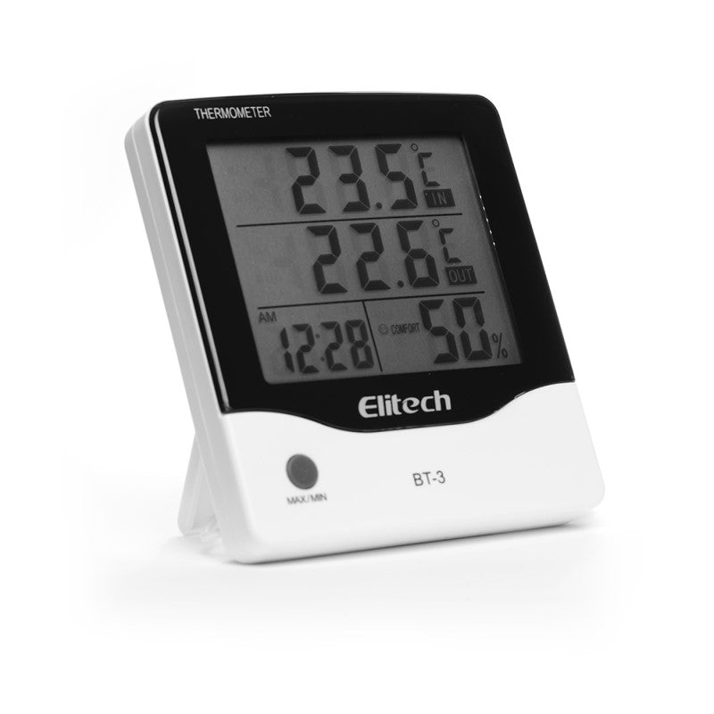 Fast shipping and low prices Elitech BT-3 LCD Indoor/Outdoor Digital  Hygrometer Thermometer with Cl – Elitech Technology, Inc., thermometer and  hygrometer