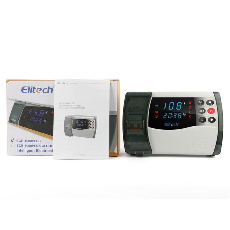 Elitech ECB-1000Plus Plastic Electric Control Panel With Refrigeration 3HP, Defrost, Fan, Light and Alarm Output 100-256VAC