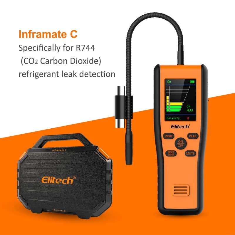 Elitech Inframate C CO2 Carbon Dioxide Leak Detector, R744 Refrigeration Leakage Tester, R-744 Gas Detector for HVACR