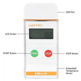 Elitech LogEt 8 BLE Bluetooth Temperature Data Logger