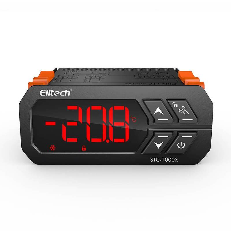 Elitech STC-1000X Temperature Controller Thermostat, Upgrade STC-1000, Automatic Switch Cooling and Heating, ℃/℉, With NTC Temperature Probe Sensor