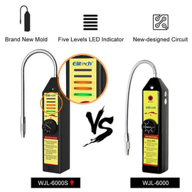 Elitech WJL-6000S Refrigerant Leak Detector Corona Sensor AC Halogen Gas Leaking Detection