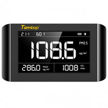 Load image into Gallery viewer, Temtop P1000 Air Quality Monitor CO2 PM2.5 PM10 Air Quality Detector Wall Mounted 7.3&quot; Large Screen Air Quality Detector Temperature Humidity Display