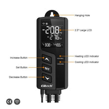 Load image into Gallery viewer, Elitech STC-1000WiFi Temperature Controller Thermostat Automatic Switch Cooling and Heating, Prewired - Just Plug and Play, WiFi Wireless Remote Control, Wall-mounted