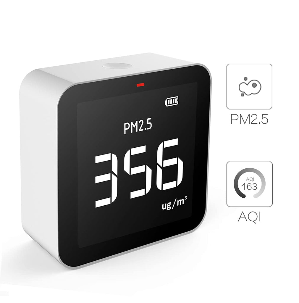 Temtop P10 Air Quality Monitor for PM2.5 AQI, Professional Electrochemical Sensor Detector,Air Qulaity Tester with Real Time Display, Rechargeable Battery